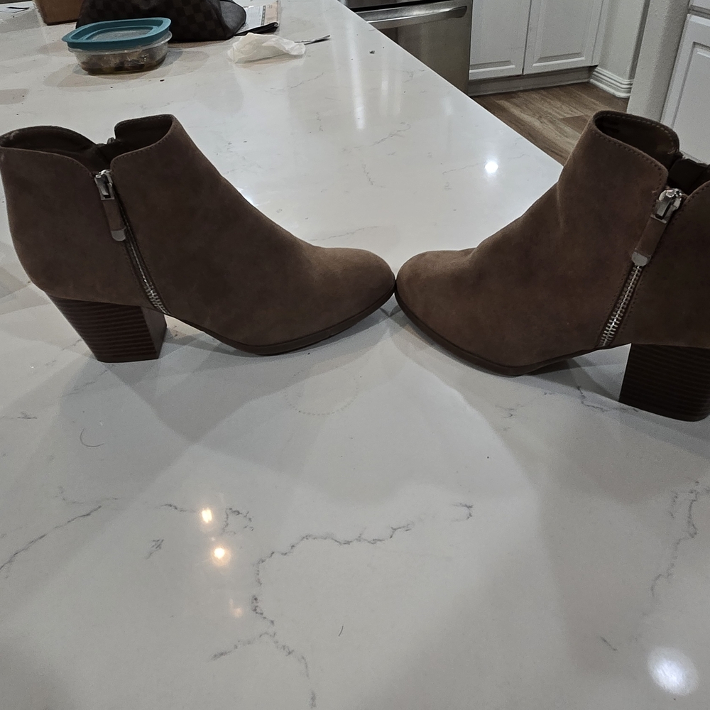 Style & Co. Tan Ankle Booties with Zipper